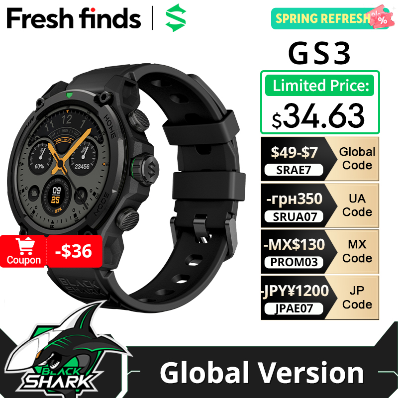 Smartwatch Face - Wereldpremière Blackshark GS3 Smartwatch Globale Versie