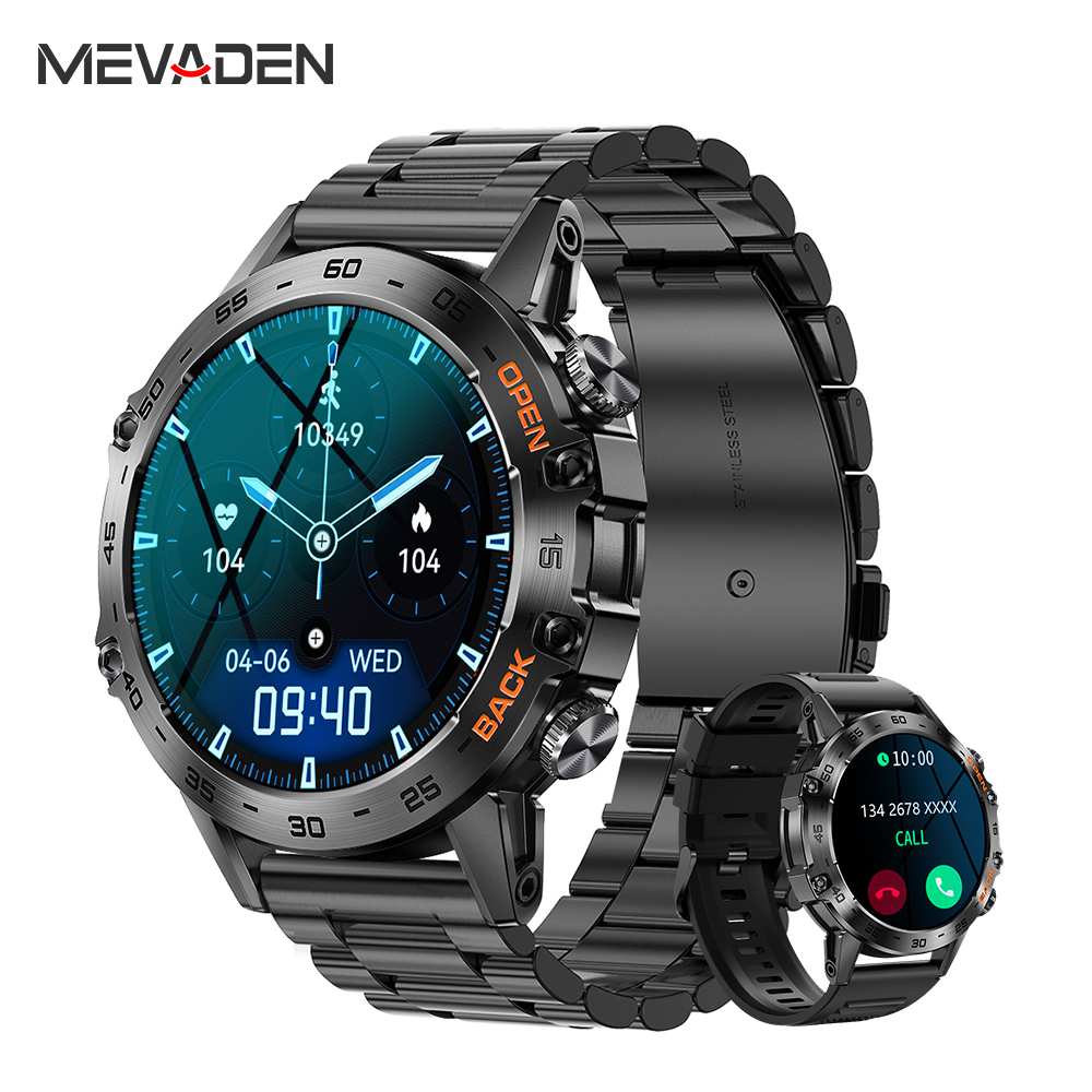 Smartwatch Face - MEVADEN Steel 1.39 inch Heren Luxe