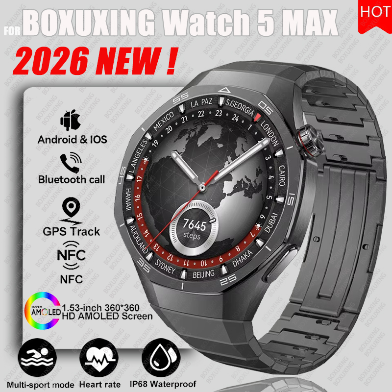 Smartwatch Face - 2026 Nieuwe BOXUXING Horloge 5MAX Smart