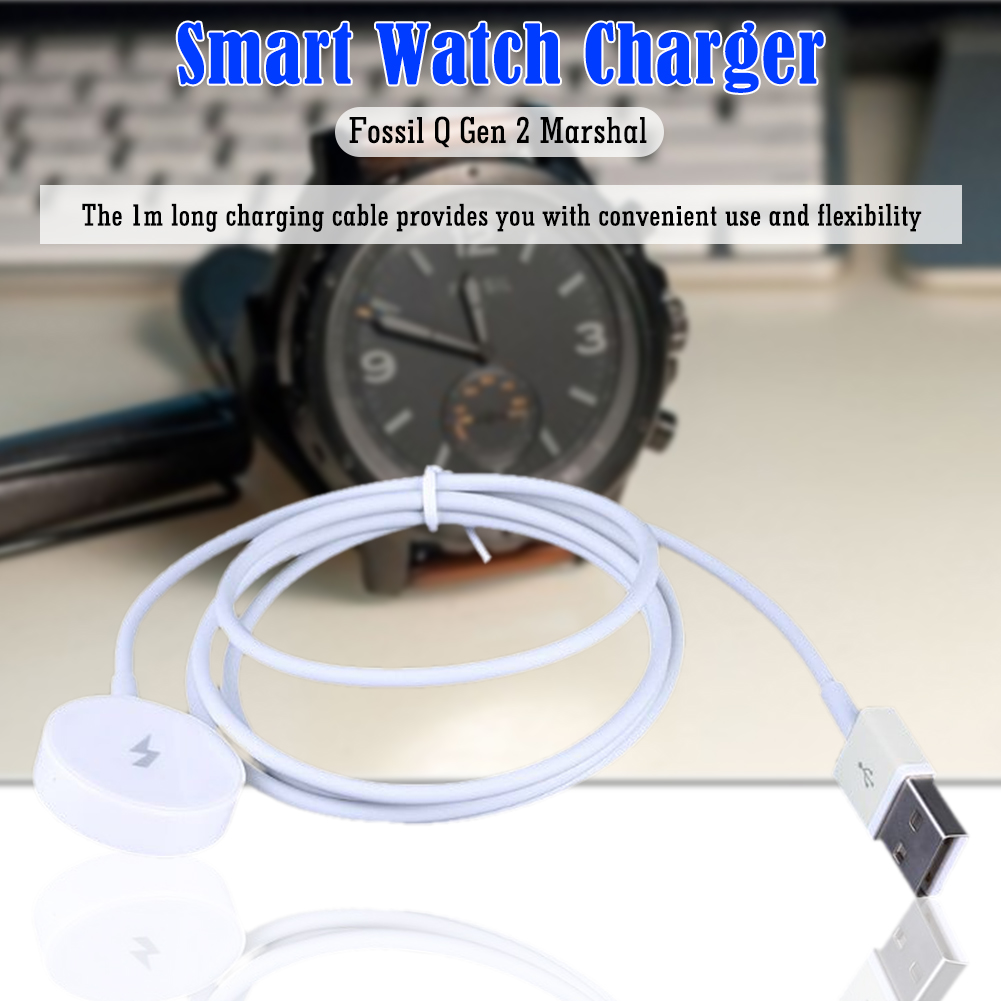 Fossil Smartwatch Accessories - 1m Smart Watch Magnetische Oplader Kortsluitbeveiliging