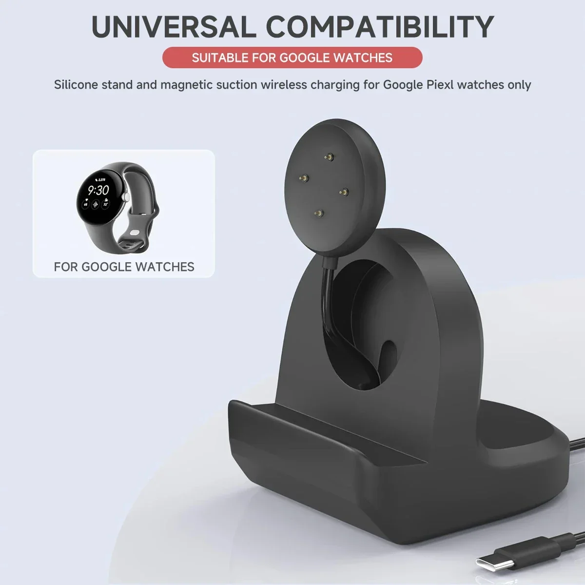 Zachte siliconen oplader Cradl - Watch Charging Dock recensie en prijs