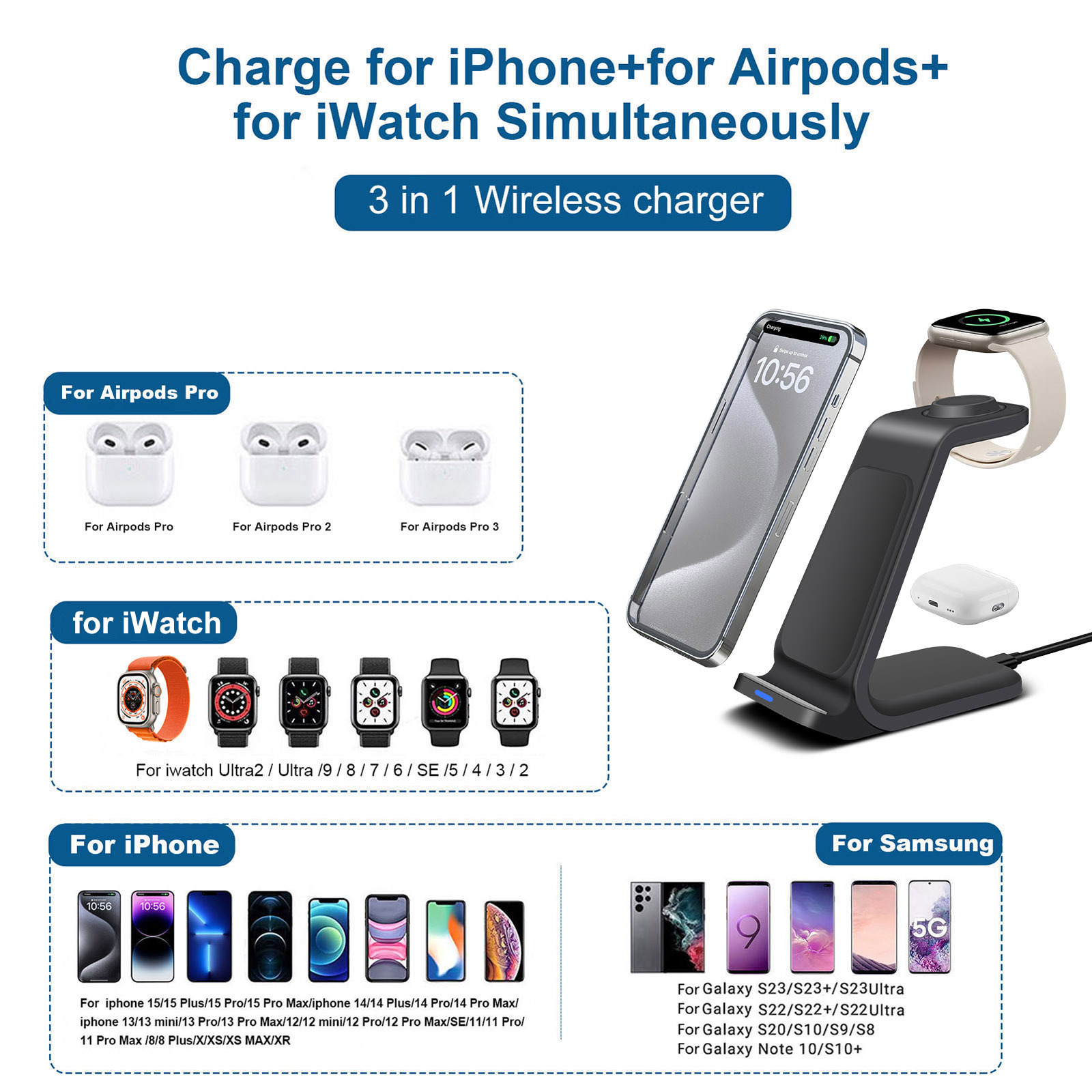 3-in-1 laadstation voor iPhone - Smartwatch X recensie en prijs