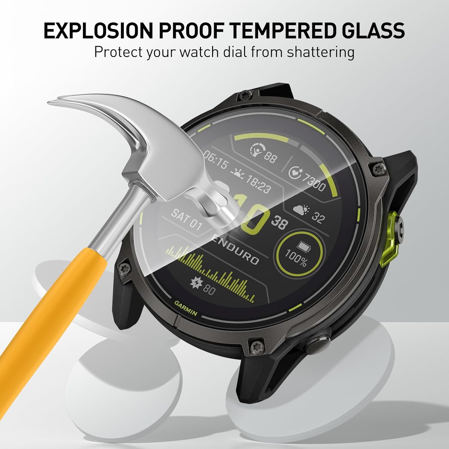 Gehard glasfilms voor Garmin E - Watch Face Protector recensie en prijs