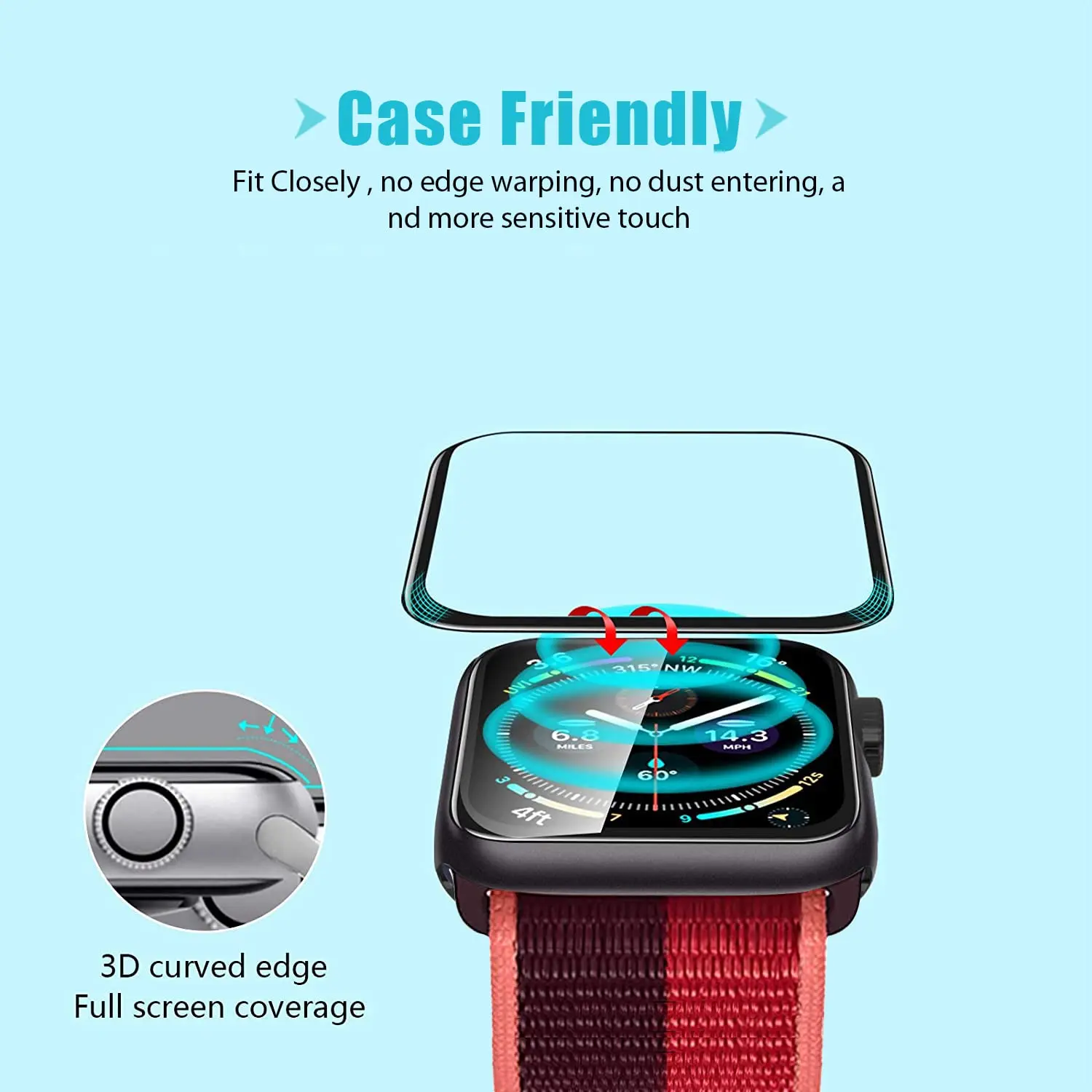 3D gehard glas screenprotector - Watch Face Protector recensie en prijs