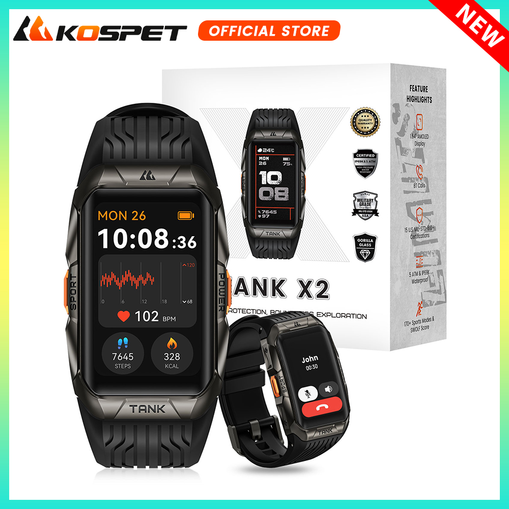 KOSPET TANK X2 Smart Watch voo - Smartwatch Face recensie en prijs