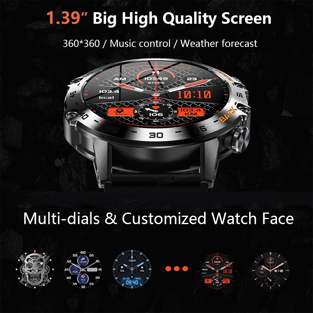 MEVADEN Steel 1.39 inch Heren  - Smartwatch Face recensie en prijs